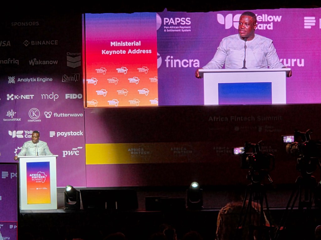 Hon. Samuel George delivering keynote on digital sovereignty